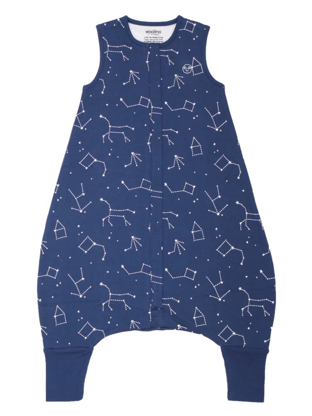 WOOLINO 4 Season Baby Sleep Bag with Feet in Night Sky - 18-36M